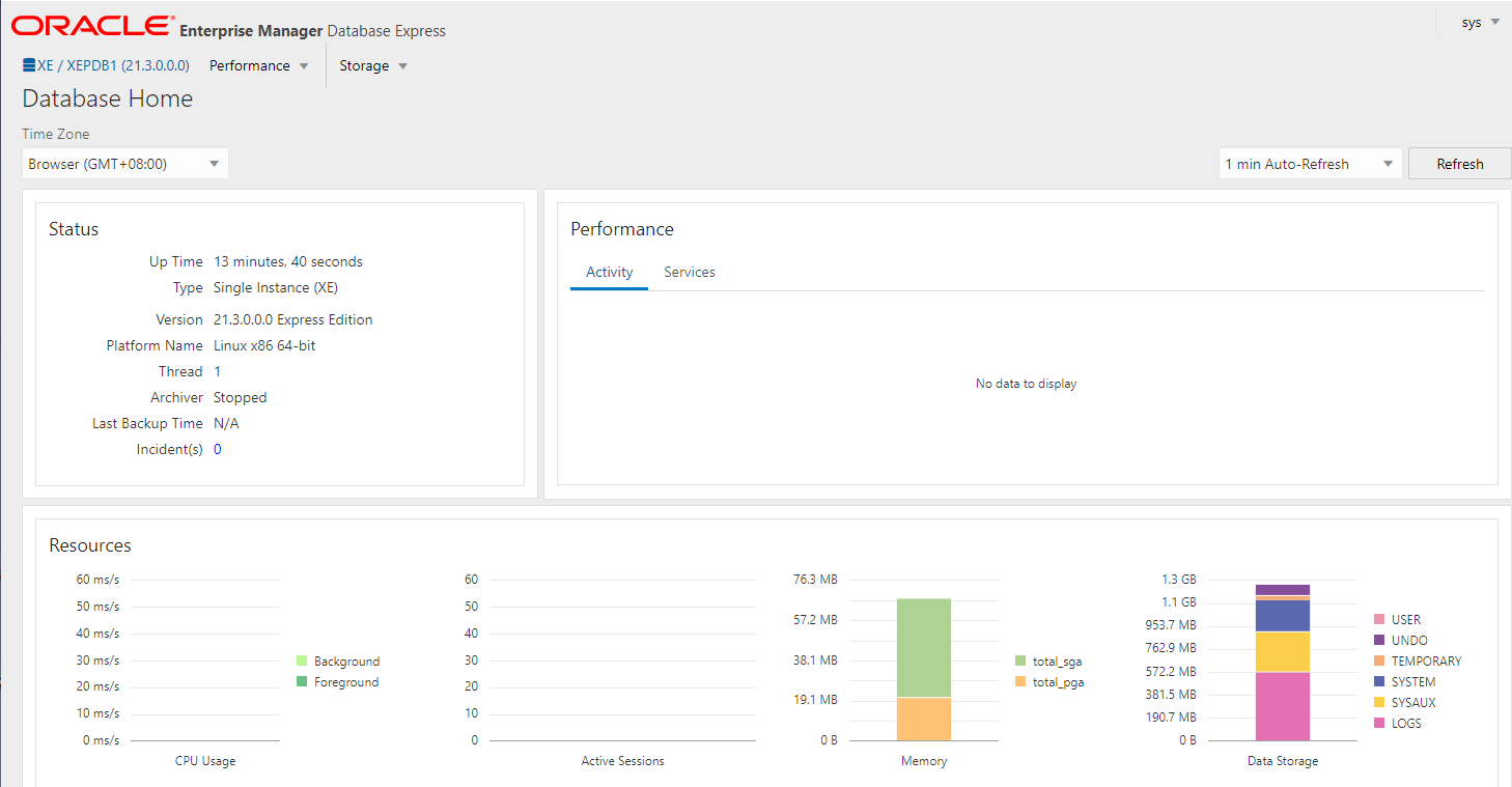 Oracle EM Login